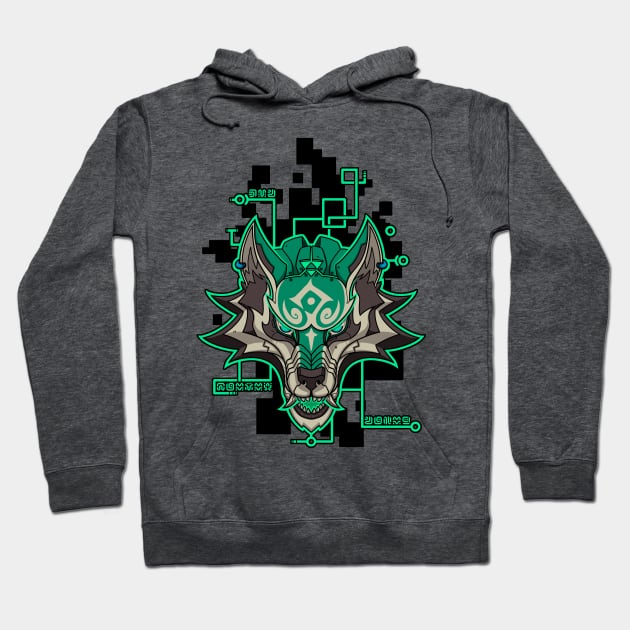 CyberWolf Hero Hoodie by TheTeenosaur